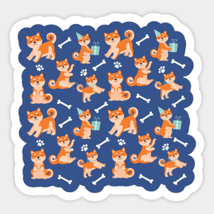 Happy Birthday Shiba Inu Dog! Sticker